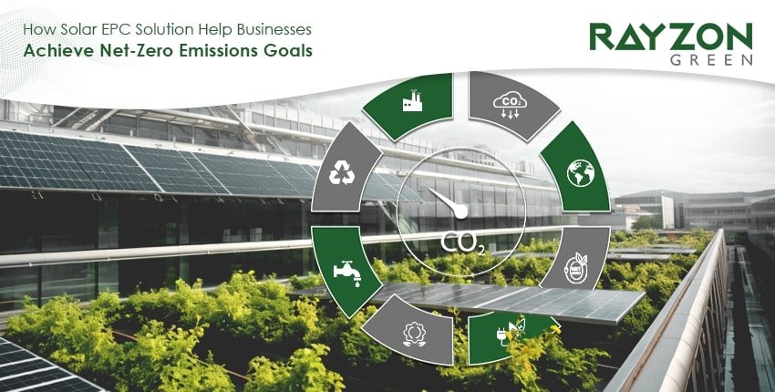 How Solar EPC solutions facilitate businesses in achieving net-zero emissions through renewable energy integration.